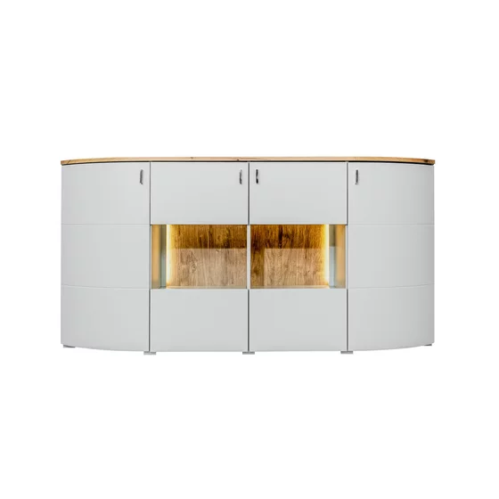 Comoda cu 4 Usi Sambuca, 180x44x90 cm, Stejar Coast Evoke/Gri picture - 3