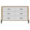 Comoda Dante, 6 Sertare - 140.5x40x88 cm, Pal Melaminat/MDF cu Riflaj Stejar Cremona/Alb Mat picture - 2