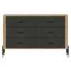 Comoda Dante, 6 Sertare - 140.5x40x88 cm, Pal Melaminat/MDF cu Riflaj Stejar Cremona/Antracit picture - 3