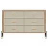 Comoda Dante, 6 Sertare - 140.5x40x88 cm, Pal Melaminat/MDF cu Riflaj Stejar Cremona/Casmir picture - 2