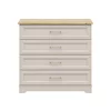 Comoda Flandra cu 4 Sertare, 94x44x89.5 h cm, Pal Melaminat/MDF, Casmir/Stejar Mauvella picture - 2
