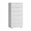 Comoda Hilton HILK04,  60x40x120 cm, Pal Melaminat/MDF, Alb/Alb lucios picture - 1