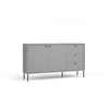Comoda Iris, 2 Usi si 3 Sertare, 156x40.5x89 h cm, Riflaj, Gri picture - 1