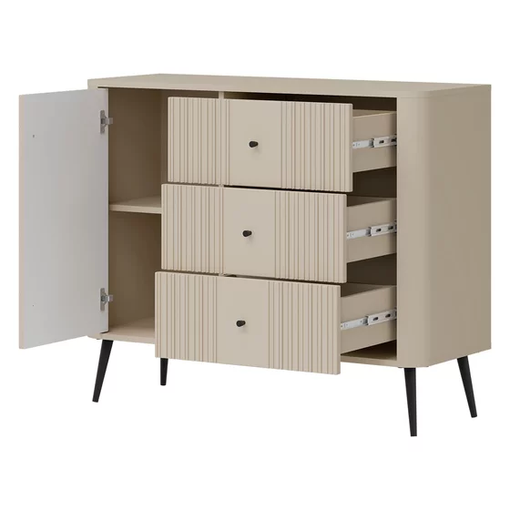 Comoda Larnaca VG03, 3 Sertare + Usa, 106x40x88 h cm, Pal Melaminat/MDF - Casmir picture - 3
