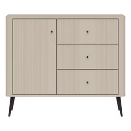 Comoda Larnaca VG03, 3 Sertare + Usa, 106x40x88 h cm, Pal Melaminat/MDF - Casamir