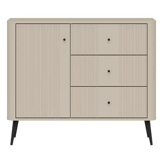 Comoda Larnaca VG03, 3 Sertare + Usa, 106x40x88 h cm, Pal Melaminat/MDF - Casmir picture - 1