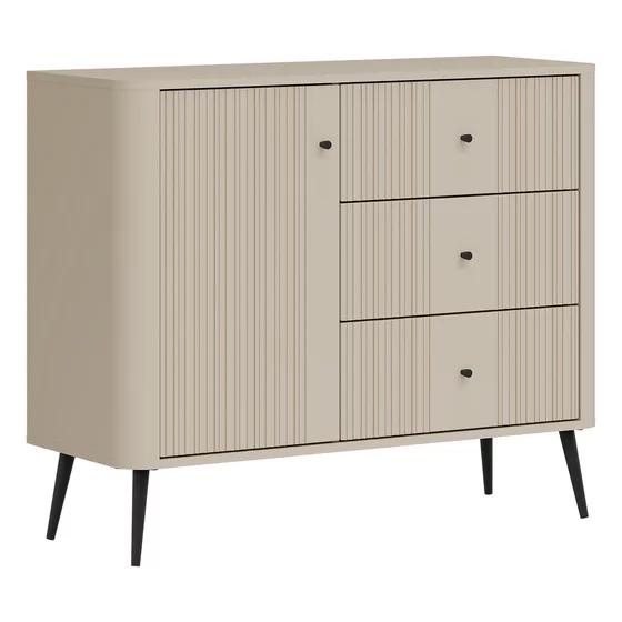 Comoda Larnaca VG03, 3 Sertare + Usa, 106x40x88 h cm, Pal Melaminat/MDF - Casmir picture - 5