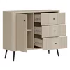 Comoda Larnaca VG03, 3 Sertare + Usa, 106x40x88 h cm, Pal Melaminat/MDF - Casmir picture - 6