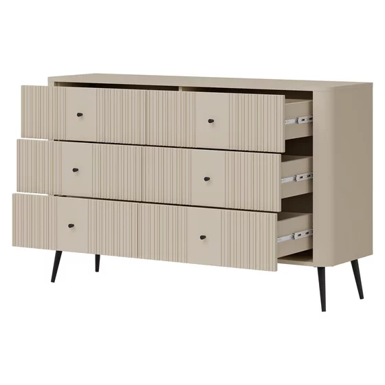 Comoda Larnaca VG04, 6 Sertare, 138x40x88 h cm, Pal Melaminat/MDF - Casmir picture - 3