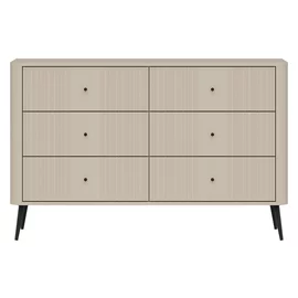 Comoda Larnaca VG04, 6 Sertare, 138x40x88 h cm, Pal Melaminat/MDF - Casamir