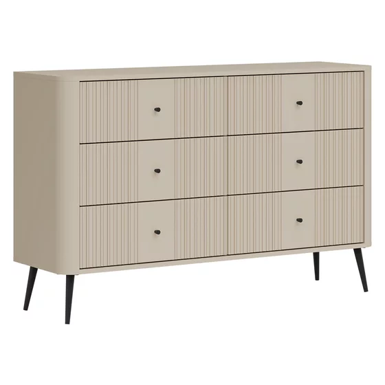 Comoda Larnaca VG04, 6 Sertare, 138x40x88 h cm, Pal Melaminat/MDF - Casmir picture - 5