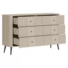 Comoda Larnaca VG04, 6 Sertare, 138x40x88 h cm, Pal Melaminat/MDF - Casmir picture - 6