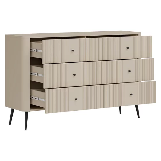 Comoda Larnaca VG04, 6 Sertare, 138x40x88 h cm, Pal Melaminat/MDF - Casmir picture - 6