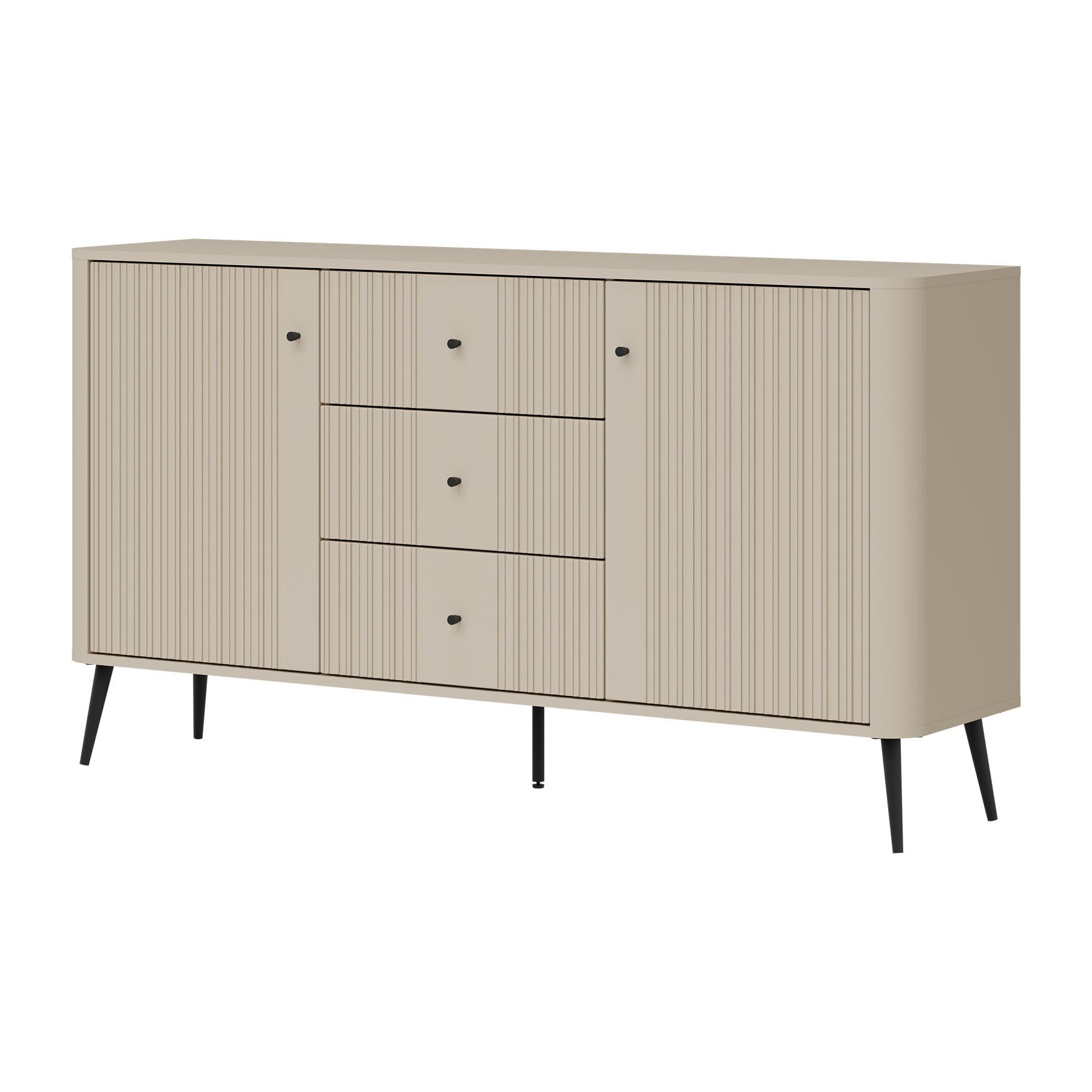 Comoda Larnaca VG05, 2 Usi 3 Sertare, 162x40x88 h cm, Pal