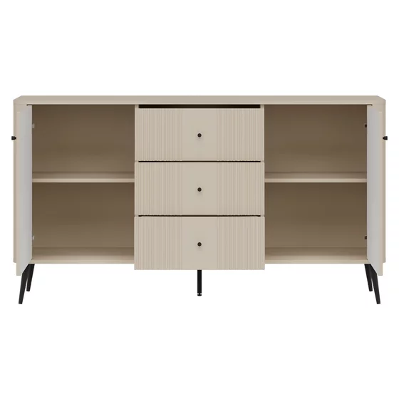 Comoda Larnaca VG05, 2 Usi 3 Sertare, 162x40x88 h cm, Pal Melaminat/MDF - Casmir picture - 4