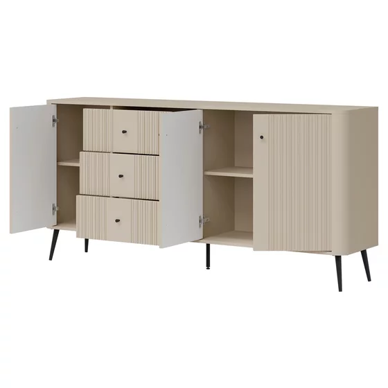 Comoda Larnaca VG06, 3 Usi 3 Sertare, 183x40x88 h cm, Pal Melaminat/MDF - Casmir picture - 4