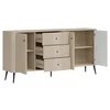 Comoda Larnaca VG06, 3 Usi 3 Sertare, 183x40x88 h cm, Pal Melaminat/MDF - Casmir picture - 7