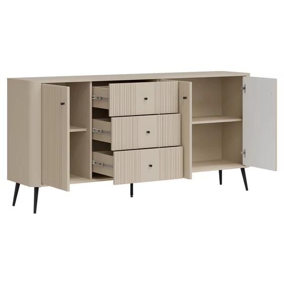 Comoda Larnaca VG06, 3 Usi 3 Sertare, 183x40x88 h cm, Pal Melaminat/MDF - Casmir picture - 7