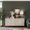 Comoda Larnaca VG06, 3 Usi 3 Sertare, 183x40x88 h cm, Pal Melaminat/MDF - Casmir picture - 1