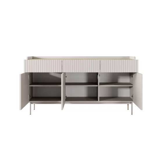 Comoda Level 3 Usi + 3 Sertare, 153-3S3D, 153x38x82.2 cm, MDF, Beige picture - 2