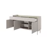 Comoda Level 3 Usi + 3 Sertare, 153-3S3D, 153x38x82.2 cm, MDF, Beige picture - 4