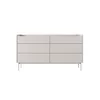 Comoda Level 6 Sertare, 153-6S, 153x38x82.2 cm, MDF, Beige picture - 1