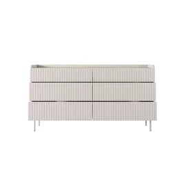 Comoda Level 6 Sertare, 153-6S, 153x38x82.2 cm, MDF, Beige
