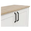 Comoda Loksa, 2 Usi, 102x43x99 cm, Pal Melaminat, Pin Alb/Stejar Gradson picture - 3