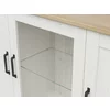 Comoda Loksa, 2 Usi + Usa Sticla + 2 Sertare, 160x43x135 cm, Pal Melaminat, Pin Alb/Stejar Gradson picture - 3