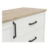 Comoda Loksa, 4 Sertare + Usa, 120x43x99 cm, Pal Melaminat, Pin Alb/Stejar Gradson picture - 3