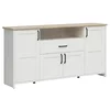 Comoda Loksa, 4 Usi  + Sertar, 194x43x99 cm, Pal Melaminat, Pin Alb/Stejar Gradson picture - 2