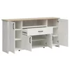 Comoda Loksa, 4 Usi  + Sertar, 194x43x99 cm, Pal Melaminat, Pin Alb/Stejar Gradson picture - 3