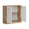 Comoda Matos KOM2D, 80x34x78.5 cm, Pal Melaminat, Stejar Wotan/Alb picture - 2