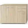 Comoda Mike 1 3T2S - 106x35x75 cm, Stejar Sonoma picture - 1