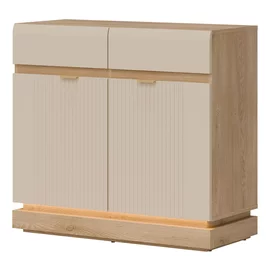 Comoda Milton 2 Usi ML02, 95x40.5x88 h cm, Pal Melaminat/MDF, Stejar Cremona/Casmir