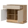 Comoda Milton 2 Usi ML02, 95x40.5x88 h cm, Pal Melaminat/MDF, Stejar Cremona/Casmir picture - 2