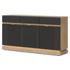 Comoda Milton 3 Usi+3 Sertare ML03, 163.5x40.5x88 h cm, Pal Melaminat/MDF, Stejar Cremona/Antracit picture - 1