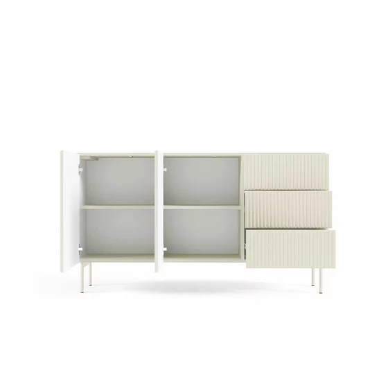 Comoda Muti 147, 2 Usi + 3 Sertare, 147x39.8x81.2 h cm, Riflaj MDF, Casmir picture - 2