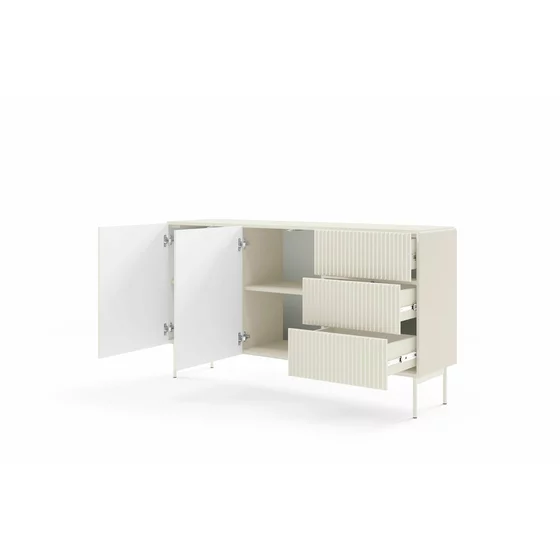 Comoda Muti 147, 2 Usi + 3 Sertare, 147x39.8x81.2 h cm, Riflaj MDF, Casmir picture - 4