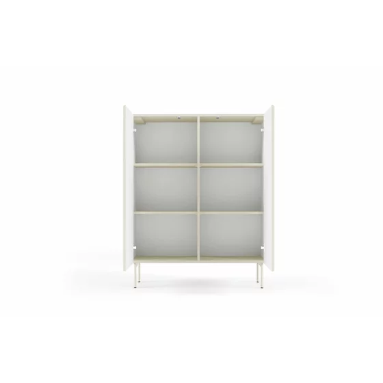 Comoda Muti 2 Usi, 98.6x39.8x123 h cm, Riflaj MDF, Casmir picture - 3