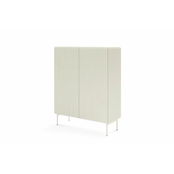Comoda Muti 2 Usi, 98.6x39.8x123 h cm, Riflaj MDF, Casmir picture - 4
