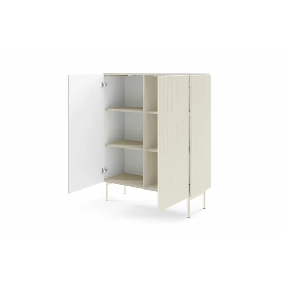 Comoda Muti 2 Usi, 98.6x39.8x123 h cm, Riflaj MDF, Casmir picture - 5