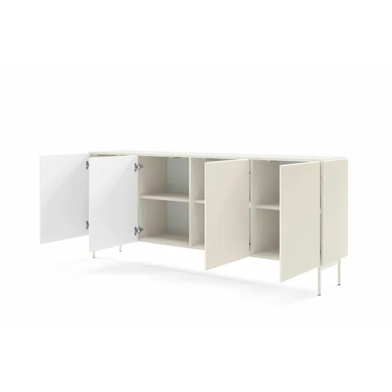 Comoda Muti 4 Usi, 195.2x39.8x81.2 h cm, Riflaj MDF, Casmir picture - 5