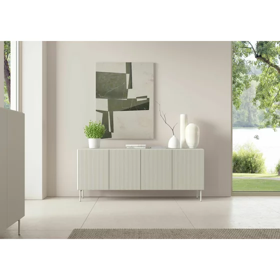 Comoda Muti 4 Usi, 195.2x39.8x81.2 h cm, Riflaj MDF, Casmir picture - 2