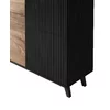 Comoda Rogan KM2, 100x42x95 cm, Negru/Stejar Wotan picture - 4