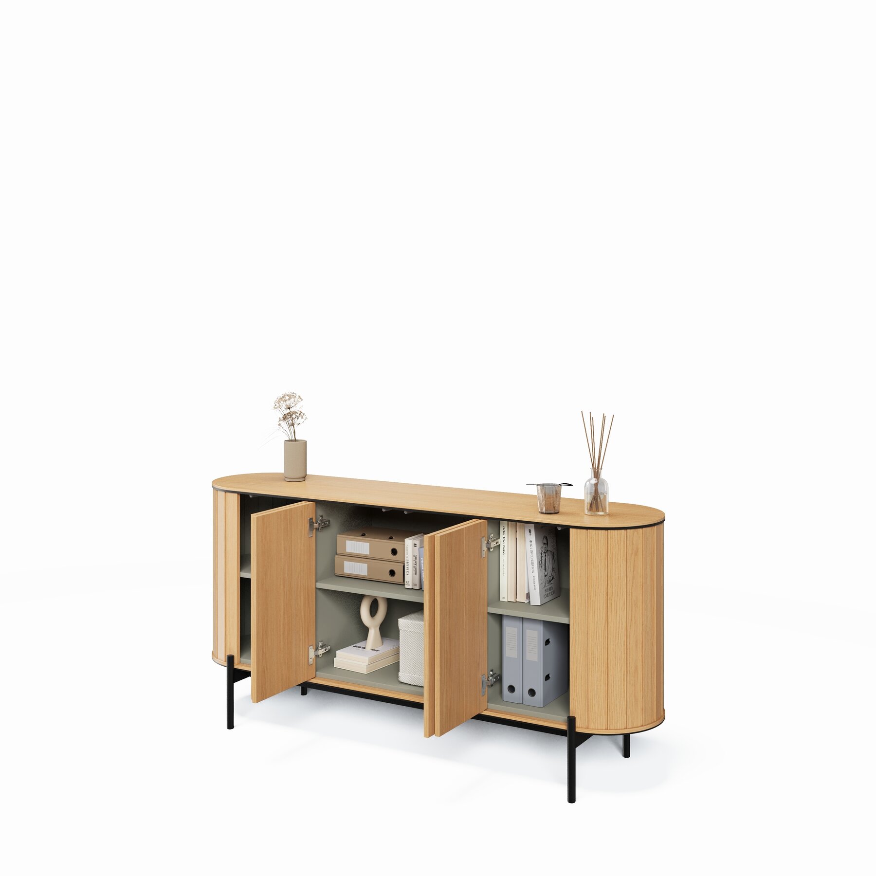 リゾット Comoda Rotto, RT-03 4D-168, 168x46x82 cm, Stejar Vicenza - Kalenda