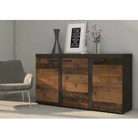 Comoda Rumba 3F, 149x40x82 cm, Pal Melaminat, Matera/OldWood, OLDMAT22