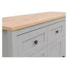 Comoda Salga, 3  Usi + 3 Sertare, 129x40.5x93.5 cm, Pal Melaminat, Gri Arctic/Stejar Artisan picture - 5