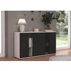 Comoda Salsa, 140x40x80 cm, Front MDF, BL/WH20, Alb/Negru picture - 1