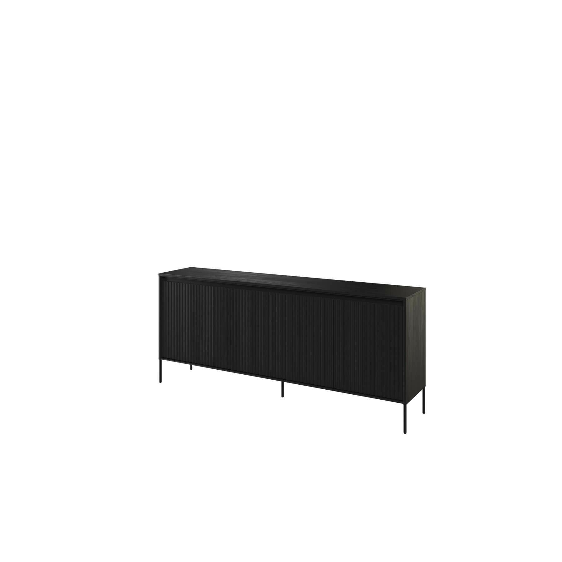 COMODA TREND TR-04 4D, 193X40X83 H CM , NEGRU